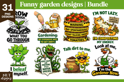 Funny Garden Bundle Humor Garden quotes Cute Plant quotes Product Image 2