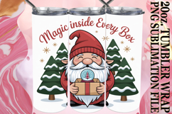 Serene days 20oz tumbler wrap, Holiday Gnome Product Image 1