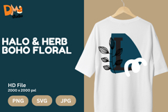 Halo &amp; Herb Boho Floral Monogram Product Image 1