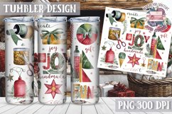 Sublimation Tumbler WRAP Christmas Design Quote Watercolor Product Image 1