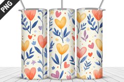 Flowers Tumbler Wrap | Sublimation Design | Tumble PNG Product Image 1