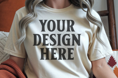 Comfort Colors 1717 Ivory T-Shirt mockup , CC 1717 Product Image 1