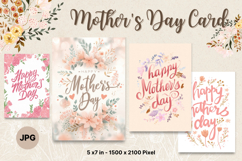 Mother&#039;s Day Card Happy MOM flower Printable Gift Card_22 Product Image 1
