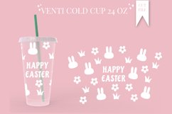 Easter Venti Cold Cup svg, Easter Tumbler svg, Template 24oz Product Image 1