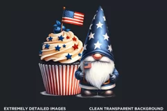 4th of july gnome clipart, American sublimation, Patriotic Product Image 2
