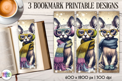 Vintage Winter Animals Bookmarks, Cute Retro Animal Bookmark Product Image 1