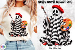 French Artist Ghost Clipart PNG for Halloween Crafts Product Image 1