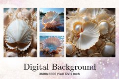 3D Sea Shellfish Beach Starfish Background Product Image 1