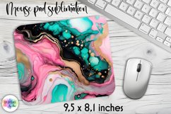 Abstract Fluid Art Mouse Pad, Marble Texture Mouse Pad Print Product Image 1