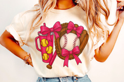Coquette Softball PNG, Baseball Coquette PNG, Game Day PNG Product Image 2