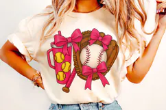 Coquette Softball PNG, Baseball Coquette PNG, Game Day PNG Product Image 2
