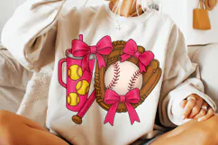 Coquette Softball PNG, Baseball Coquette PNG, Game Day PNG Product Image 3