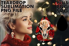 Sublimation Western Teardrop Earrings Leopard Product Image 1