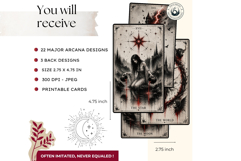The Bleeding Raven Tarot Cards Dark Gothic Major Arcana Pack Product Image 2