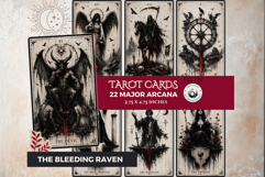 The Bleeding Raven Tarot Cards Dark Gothic Major Arcana Pack Product Image 1