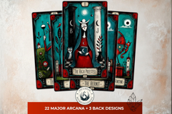 Crooked Teal Tarot Cards Dark Gothic Major Arcana Pack Product Image 3