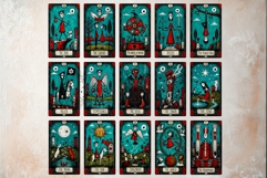 Crooked Teal Tarot Cards Dark Gothic Major Arcana Pack Product Image 5