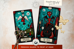 Crooked Teal Tarot Cards Dark Gothic Major Arcana Pack Product Image 8
