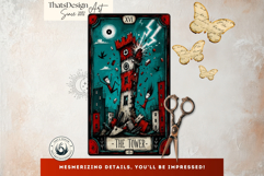 Crooked Teal Tarot Cards Dark Gothic Major Arcana Pack Product Image 9