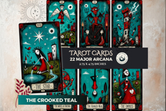 Crooked Teal Tarot Cards Dark Gothic Major Arcana Pack Product Image 1
