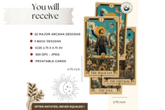 The Golden Mirage Major Arcana Tarot Cards for Divination Product Image 2