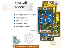 Sunny Doodle Tarot Cards Gothic Major Arcana Pack Product Image 2