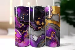 Purple Marble Texture Tumbler Wrap | Alcohol Ink Tumbler Product Image 2