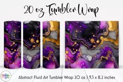 Purple Marble Texture Tumbler Wrap | Alcohol Ink Tumbler Product Image 1