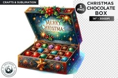 Festive Christmas Chocolate Box png clipart V2 Product Image 1