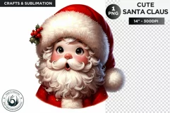Cute Santa claus Christmas PNG for sublimation Product Image 1