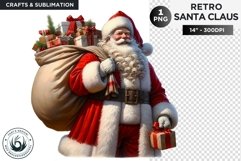 Santa claus with gift bags Christmas PNG Product Image 1