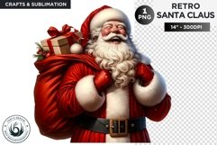 Santa claus laughing with gift bags Christmas PNG Product Image 1