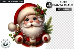 Cute Santa claus Christmas PNG for sublimation Product Image 1