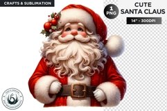 Cute Santa claus Christmas PNG for sublimation Product Image 1