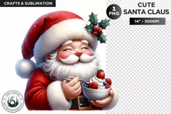 Cute Santa claus Christmas PNG for sublimation Product Image 1