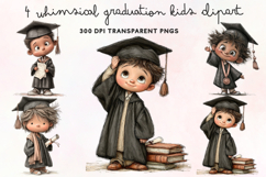Whimsical Graduation Kids Clipart PNG Product Image 1