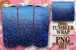 Glittery Floral Leopard Tumbler Graphic: Sublimation - 20oz Product Image 1