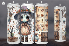 4 Zombie Doll Tumbler Wrap Sublimations, 20 oz Product Image 3