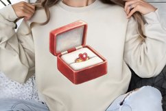 Cute Watercolor Valentines Day Clipart PNG Product Image 1