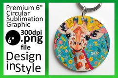 Keychain Giraffe Round Design Spring Product Image 1