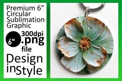 Radiant Petals: Sublimated Round Designs PNG Product Image 1