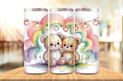 Valentine’s Day Teddy Bear Couple Tumbler Wrap PNG Big Bundl Product Image 6