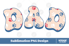 American Mama Papa 4th of July USA Cat Dog Paw DTF Bundle Product Image 8