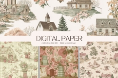 Cottagecore Background Vintage Flower Valentines Wallpaper Product Image 1