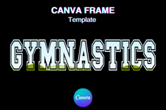 Gymnastics Canva Frame Varsity Sport Team Add Photo Shirt Product Image 1