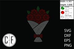 Flower Bouquet Rhinestone Template Product Image 1
