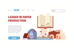 Paper production landing. Chemical processes or paper indust Product Image 1