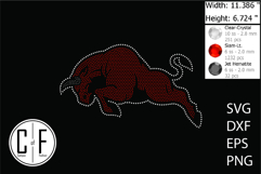 Red Bull Rhinestone Template Product Image 1