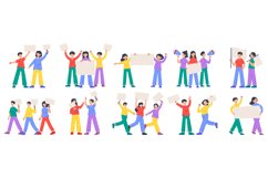 Protest action, social activist characters, diversity protes Product Image 1