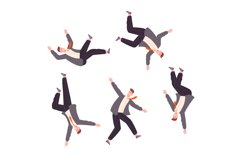 Falling businessman. Fall down business men in suit from ful Product Image 1